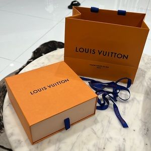 Louis Vuitton belt box and shopping bag